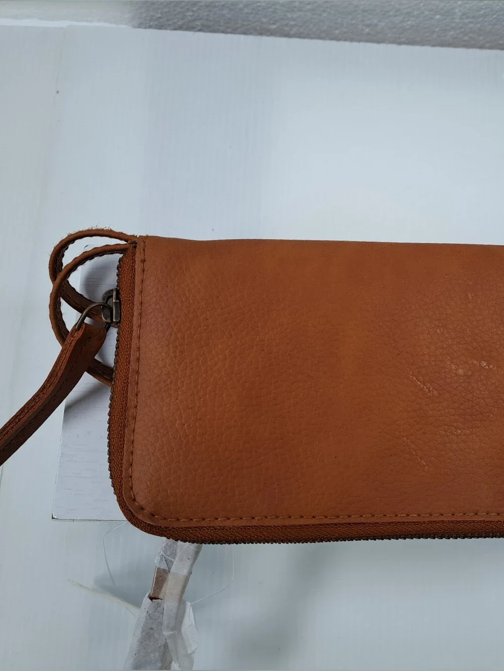 NWT Free People Vegan Leather Wallet Brown Boho Distressed Vegan Wallet